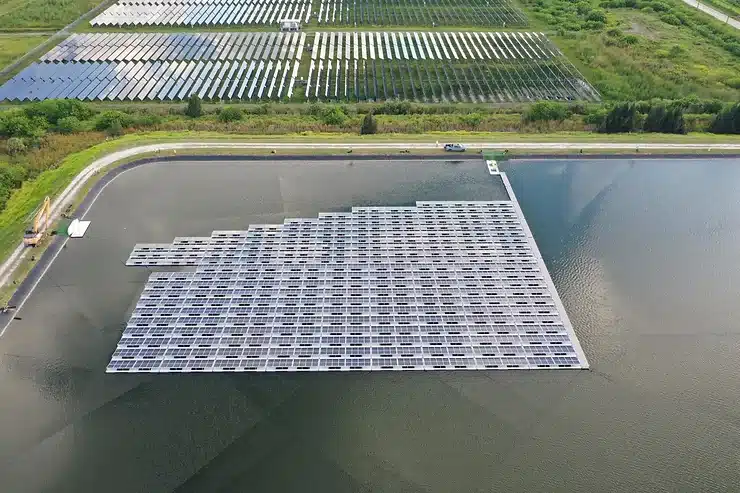 floating panels in the water